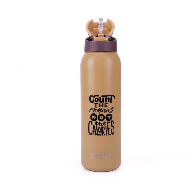 Hoom 304 Stainless Steel Vacuum Insulated Straw Sipper Bottle | 600 ml - Assorted