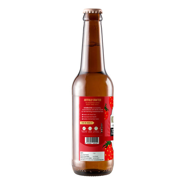 Toyo Kombucha Zero Sugar Strawberry Kombucha