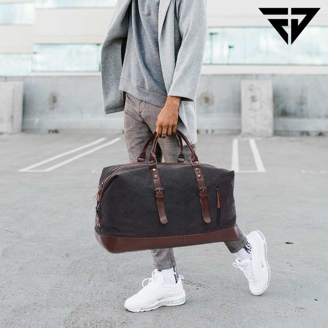 Buy Fur Jaden Black 36 L Water Resistant Canvas Weekender Travel