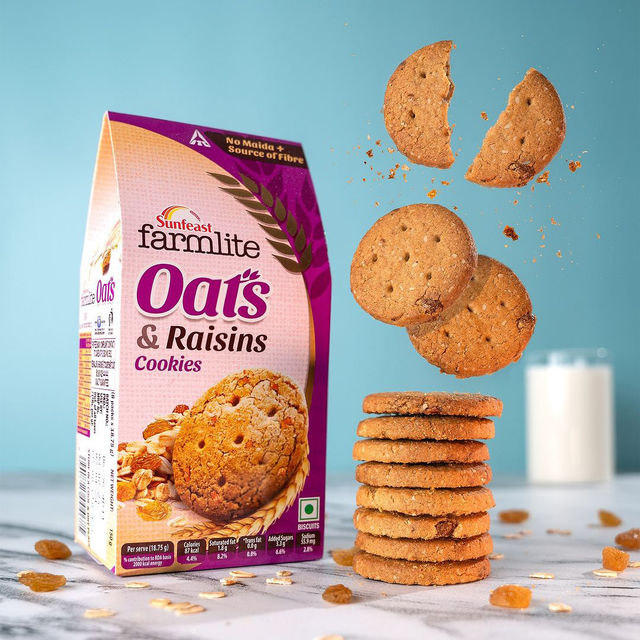 Sunfeast Farmlite Biscuit - Cookies - Oats & Raisins 150 g Combo