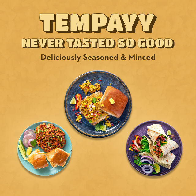 Hello Tempayy Tawa Masala Crumbles | 14G Protein | Soy Tempeh