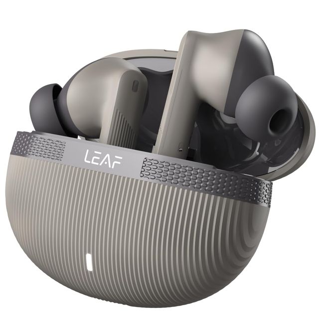 Leaf Buds X342 True Wireless Earbuds With Ai Sound App, 32H Playtime,10Mm Driver(Dune Grey)