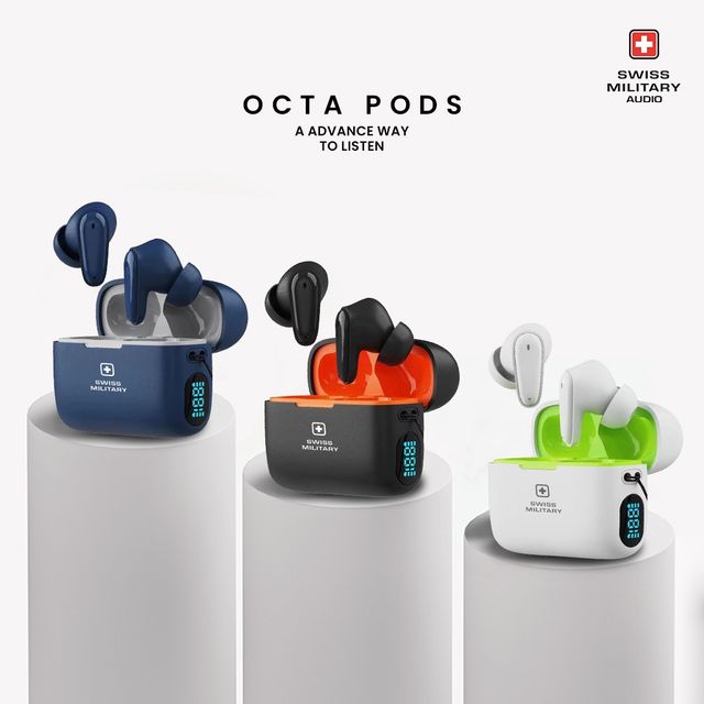 Swiss Military Audio Earbuds - Octa Pods | White
