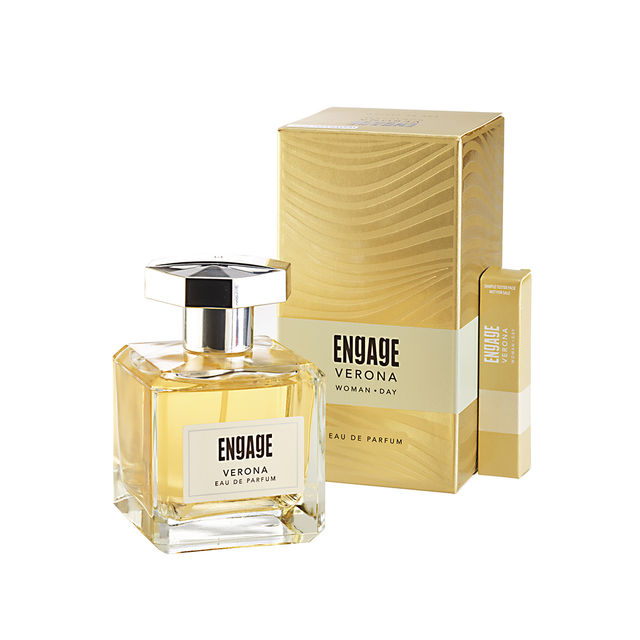 Engage Verona Perfume For Women, Citrus & Fruity, Free Tester With Pack(100ml) & Hershey'S Whole Almonds Chocolate Bar(100gms) Combo