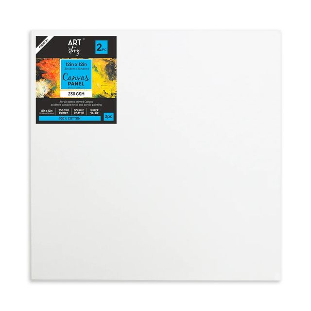 Itsy Bitsy Canvas Panel 3mm Mdf Board 12 x 12 Inch 2 Pcs Lb