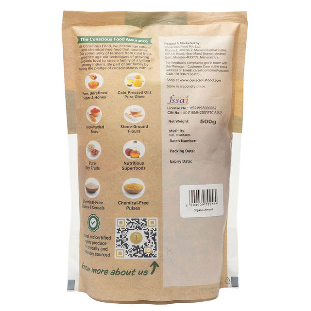 Conscious Food Organic Almonds