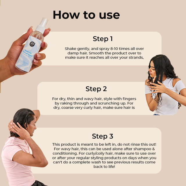 Fix My Curls Ready Set Refresh Spray With Aloe Vera | Anti Frizz Curly Hair Detangling Spray