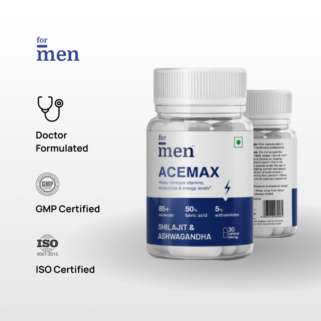 Formen Acemax Shilajit And Ashwagandha Tablets For Men