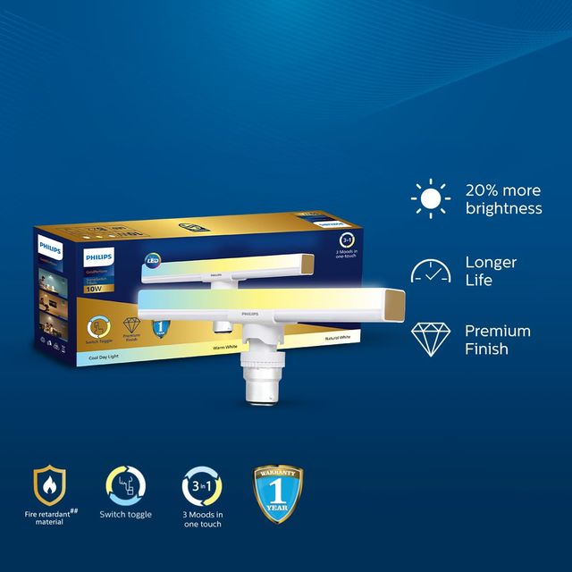 Philips Led T-Bulb 10W Scene Switch | B22 Holder | Gs