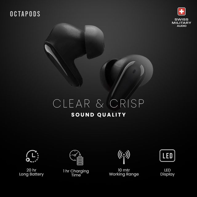 Swiss Military Audio Earbuds - Octa Pods | White
