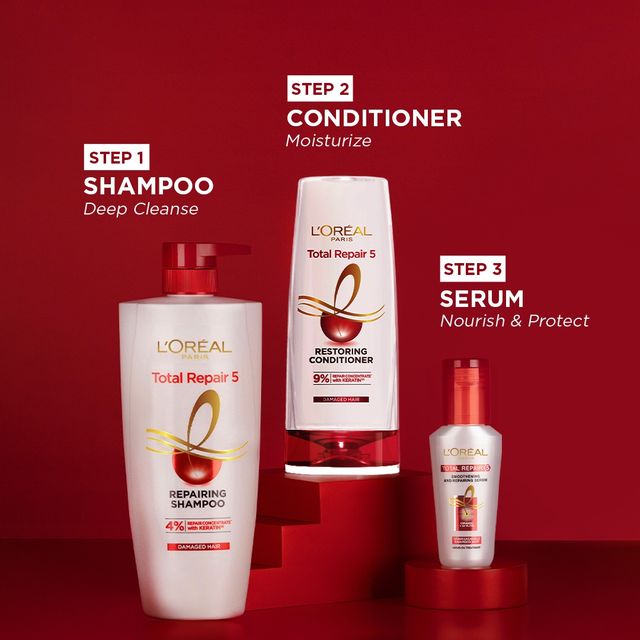 L'Oreal Paris Total Repair 5 Restoring Conditioner With Keratin XS For Damaged Hair