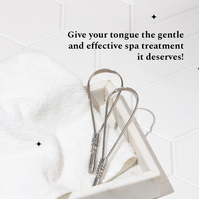 Perfora Silver Tongue Cleaner For Fresh Breath, Improved Taste Sense & Bacteria Removal