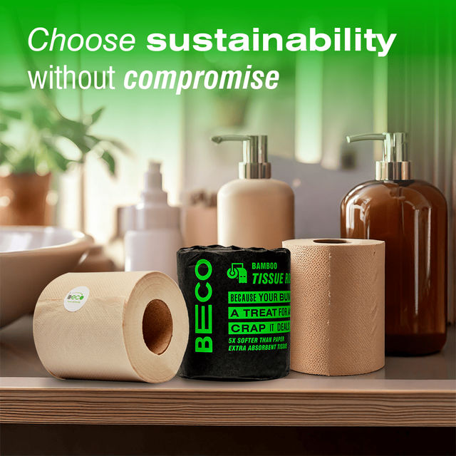 Beco Toilet Tissue Paper Roll - 3 ply - Ecofriendly