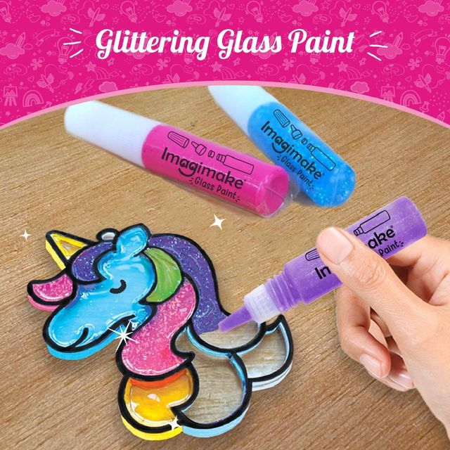 Imagimake DIY Window Art - Princess Glass Painting Kit | Art & Craft Toy Gift for Kids (5+ Years)