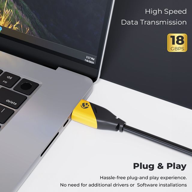 Lapcare HDMI 2.0 Cable 1.5Meter | 4K@60Hz | 18Gbps Speed | ARC & 3D Support | Durable PVC