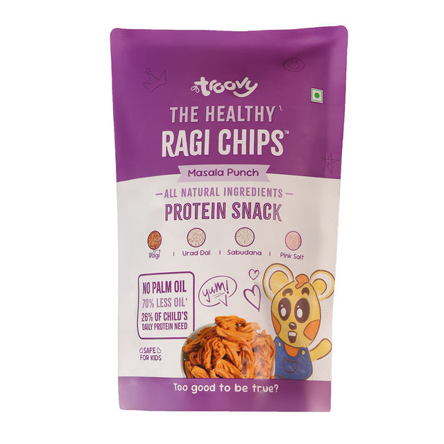 Troovy Healthy High Protein Ragi Chips (No Palm Oil, No Chemicals)