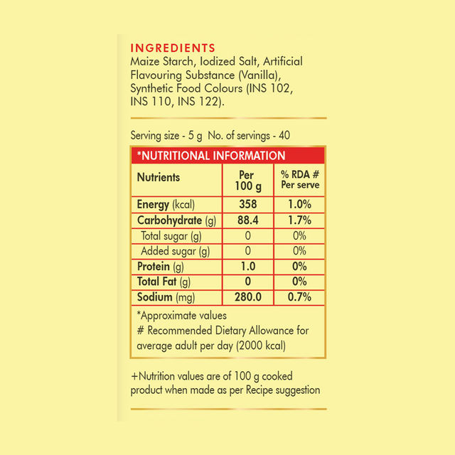 Weikfield Custard Powder Vanilla Flavour Carton(200gms) & Weikfield Custard Powder Mango Flavoured Carton(75gms) Combo