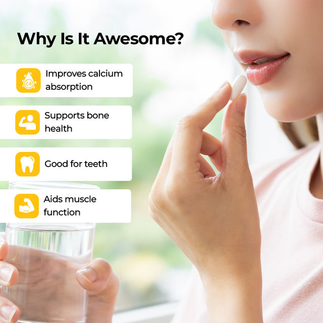 Pharmeasy Calcium, Magnesium, Vitamin D3 & Zinc - Bones & Dental Health