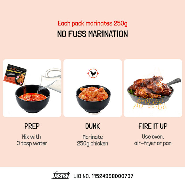 Kilrr Tandoori Blast Chicken Masala (20g) & Kilrr Saza-E-Kaali Mirch Chicken Masala (21g) & Kilrr Gangs Of Awadh Chicken Masala (19g) Combo