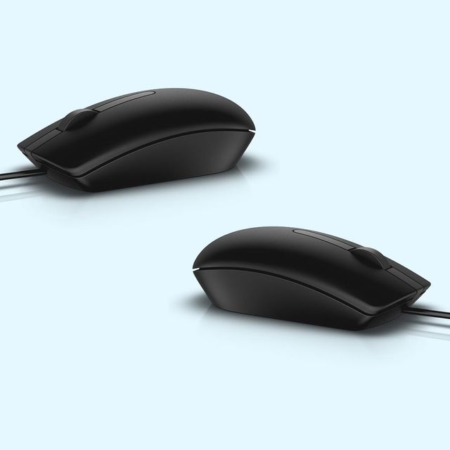 Dell Ms116 Wired Optical Mouse 1000Dpi Led Tracking Scrolling Wheel Plug And Play