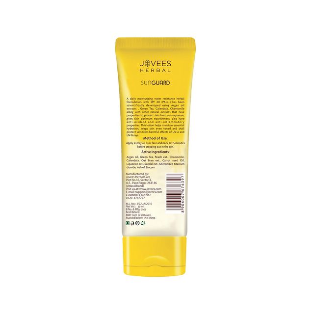 Jovees Herbal De-Tan & Sun Guard Lotion SPF 60 PA++++ Combo