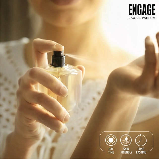 Engage Verona Perfume For Women, Citrus & Fruity, Free Tester With Pack(100ml) & Hershey'S Whole Almonds Chocolate Bar(100gms) Combo