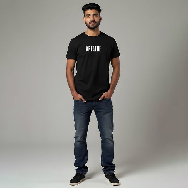 Mad Over Print Men's Breath T-shirt | Black - S