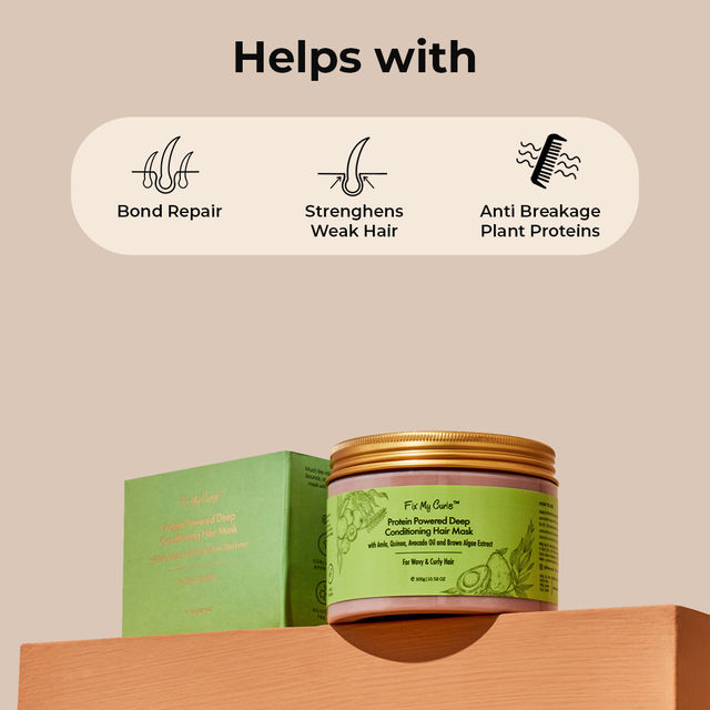 Fix My Curls Protein Powered Deep Conditioning Mask For Curly And Wavy Hair