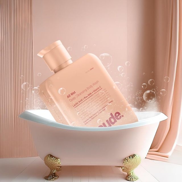 Neude Skin Deep Cleansing, Detanning, Hydrating Milk Body Wash - All Wet