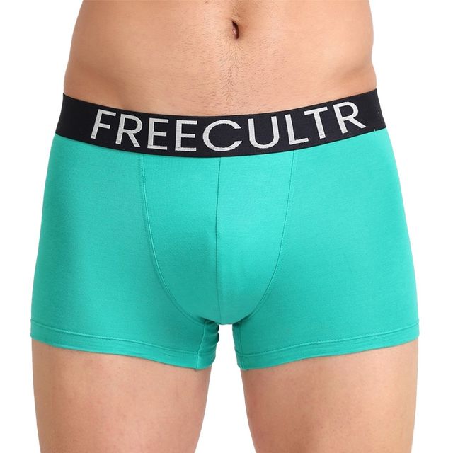 Freecultr Men's Underwear Organic Cotton Trunk - Pack of 1 Holly Green - XXL