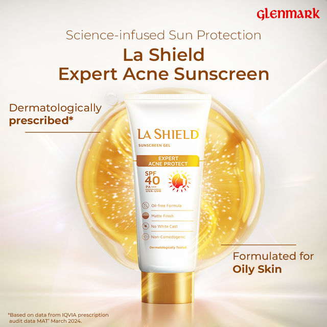La Shield SPF 40+ & PA+++ Anti Acne Sunscreen Gel