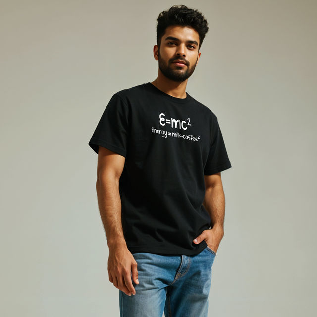 Mad Over Print Men's E Mc2 T-shirt | Black - M