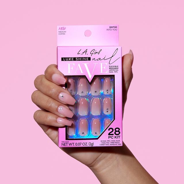 L.A.Girl Luxe Shine Nail Fave Artificial Nail Tips | Into You - 28 Pcs Kit