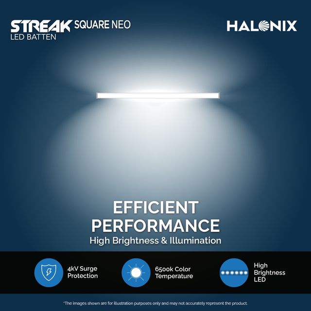 Halonix 10W 6500K Cool White 2 Ft Led Tube Light