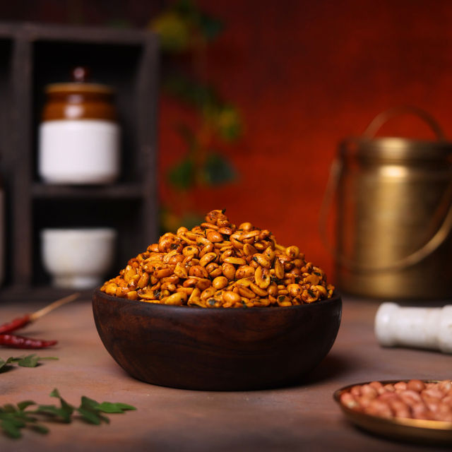 Sweet Karam Coffee Spiced Peanuts (Congress Kadlekayi)