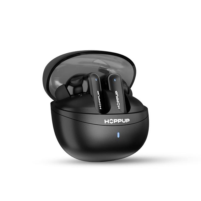 Hoppup Airdoze F50 Earbuds With 40H Playtime, 40Ms Low Latency, Ai Enc(Stealth Black,True Wireless)