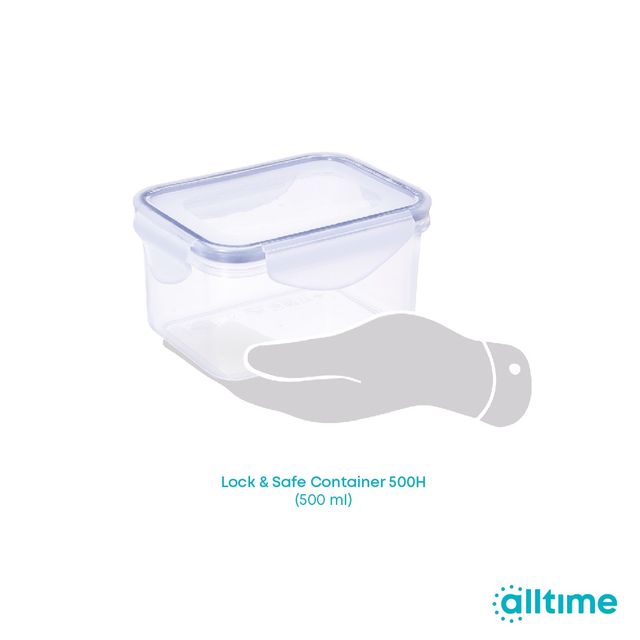 All Time Lock & Safe Storage Container, Airtight, (500 Ml) (Assorted Color)