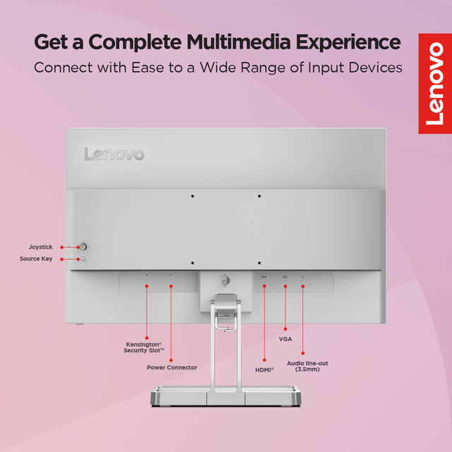 Lenovo L22i-40 21.45 inch FHD IPS Ultraslim Monitor, 2x3W Speakers, 99%sRGB,HDMI, Cloud Grey