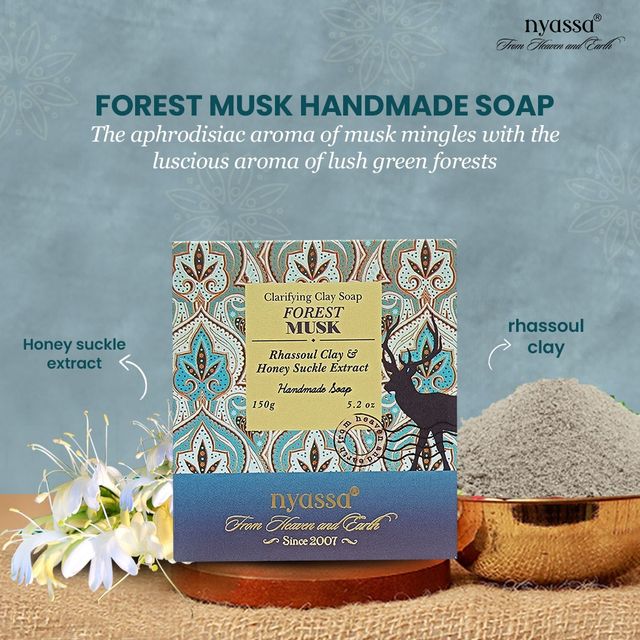Nyassa Clarifying Clay Soap- Forest Musk Handmade Soap