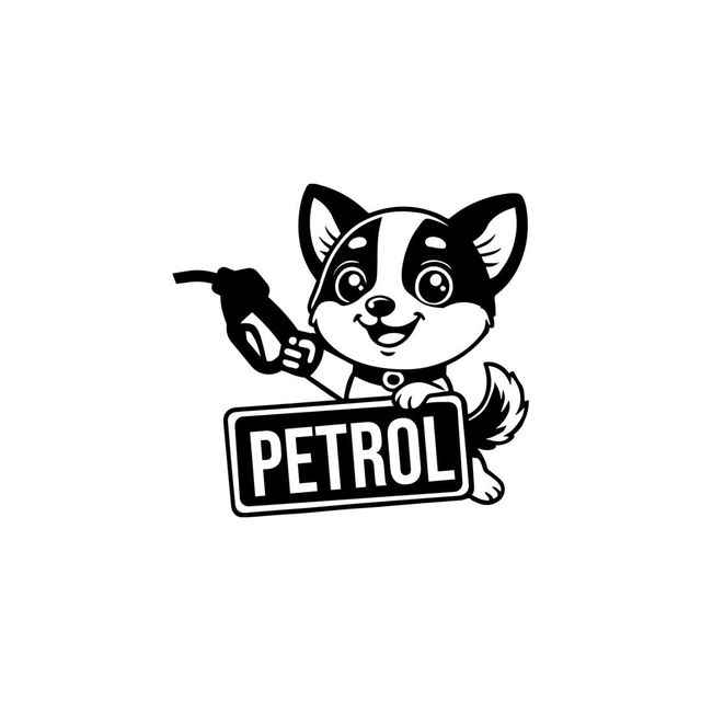 TiyuTrendzz Bright Petrol Self Adhesive Sticker for Car Fuel Cap (Black)