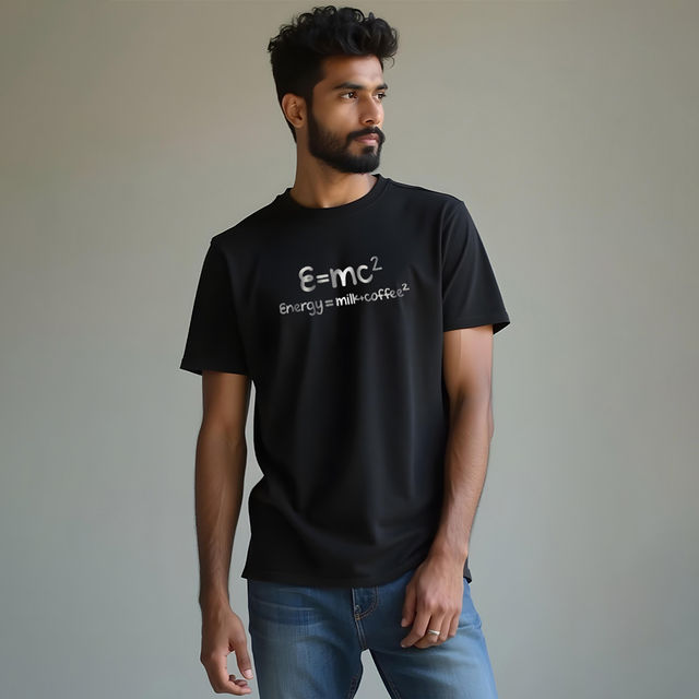 Mad Over Print Men's E Mc2 T-shirt | Black - M