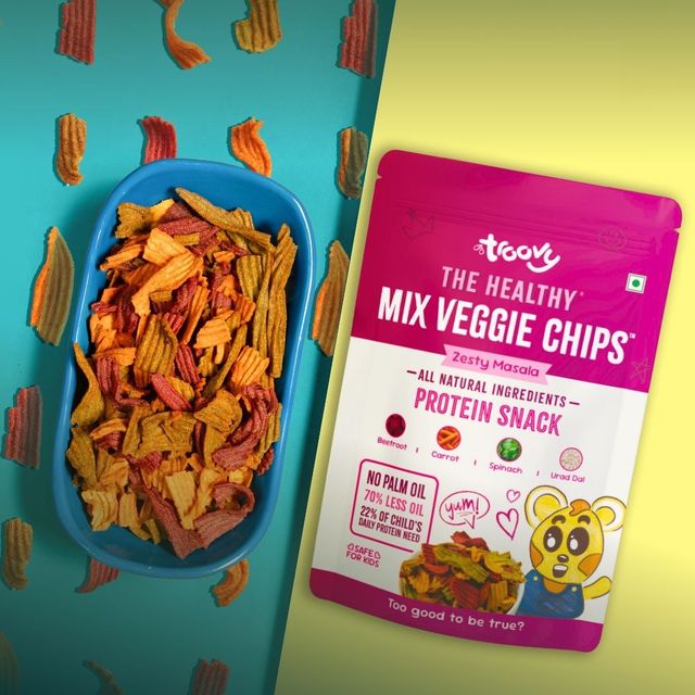 Troovy Healthy High Protein Mix Veggie Chips (No Palm Oil, No Chemicals)