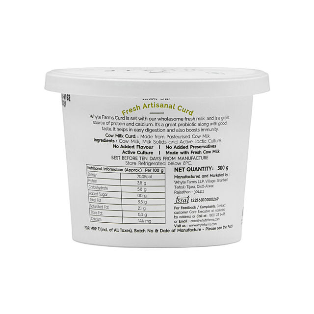 Whyte Farms Fresh Artisanal Curd
