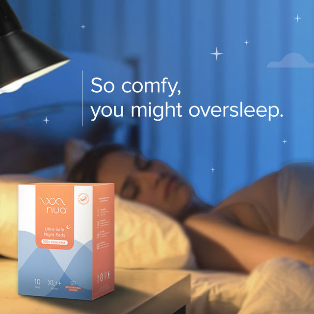 Nua Ultra Safe Night XL++ Sanitary Pads with Disposable Covers | 320 mm