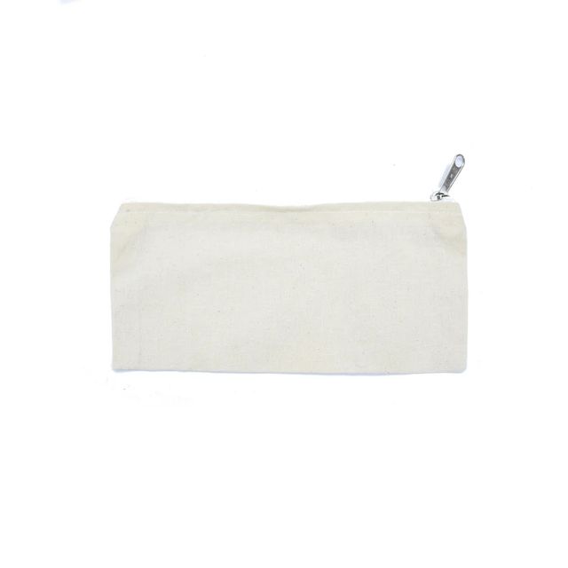 Itsy Bitsy Canvas Zip Pouch 9x4 in Approx White Ib