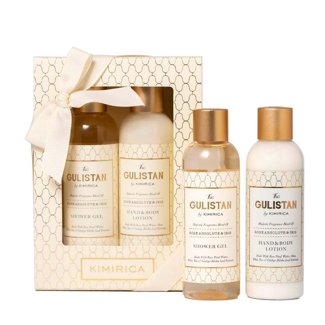 Kimirica Gulistan Duo Gift Set | Luxe Body Wash & Lotion with Rose Notes | Self-Care & Gifting
