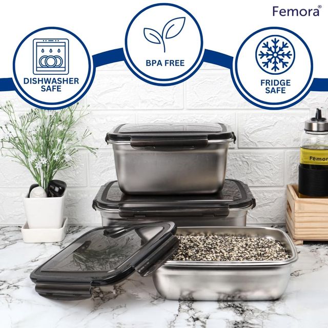 Femora Steel Container 1800 Ml (1850 Ml)