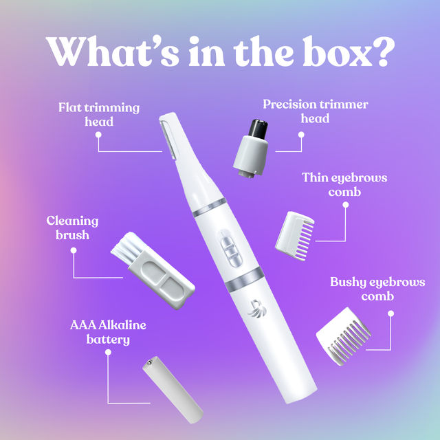 Bombae 4-in-1 Trimmer for Women Facial Hair Removal and Eyebrows