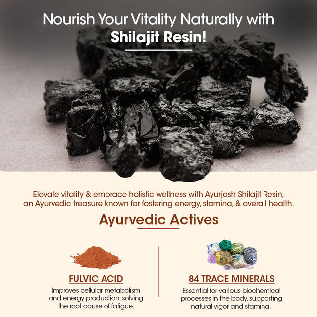 The Ayurveda Co. 100% Pure & Natural Shilajit/Shalajeet For Immunity Metabolism & Stamina