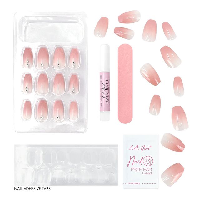 L.A.Girl Luxe Shine Nail Fave Artificial Nail Tips | Into You - 28 Pcs Kit